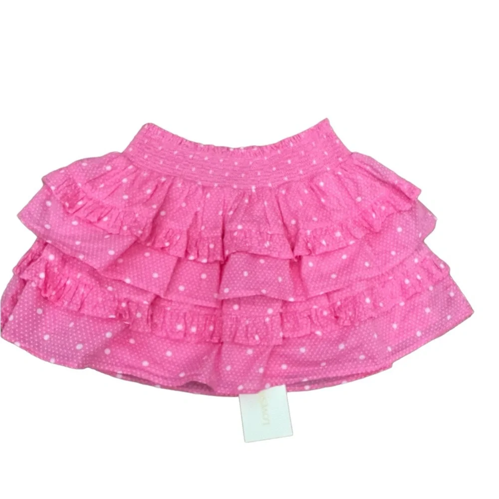 NWT LoveShackFancy Billie Skirt Hot Pink Cherry Size 5-6Y
